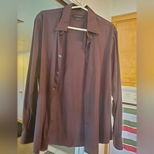 Axist Men's Long Sleeve Shirt, Brown Sz L